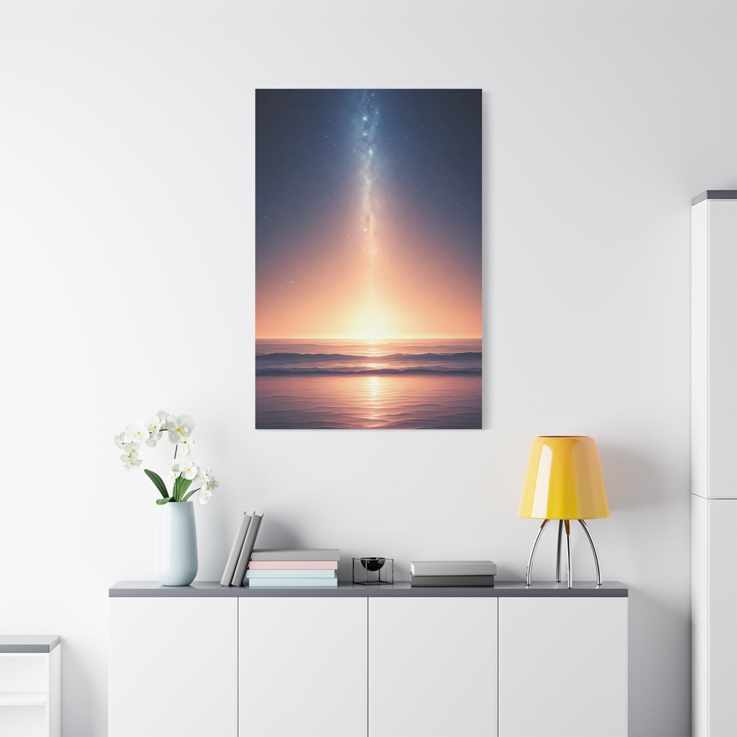 Celestial Path Over Calm Ocean Wall Art & Canvas Prints