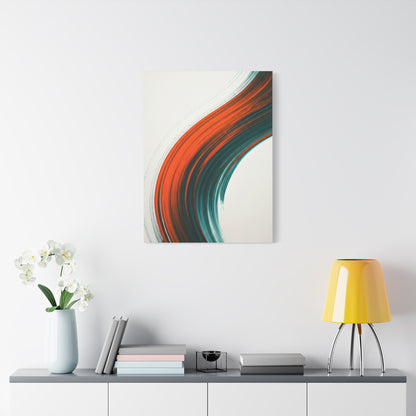 Curved Ember Flow Abstract Wall Art & Canvas Prints