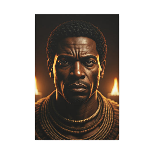 Regal Warrior King Portrait Wall Art & Canvas Prints