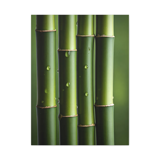Green Bamboo Stalks Natural Zen Wall Art & Canvas Prints