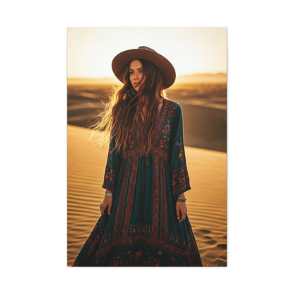 Desert Bohemian Wanderer Woman Wall Art & Canvas Prints