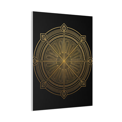 Golden Compass Deco Mandala Wall Art & Canvas Prints