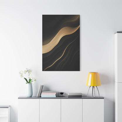 Golden Flow Abstract Wave Wall Art & Canvas Prints