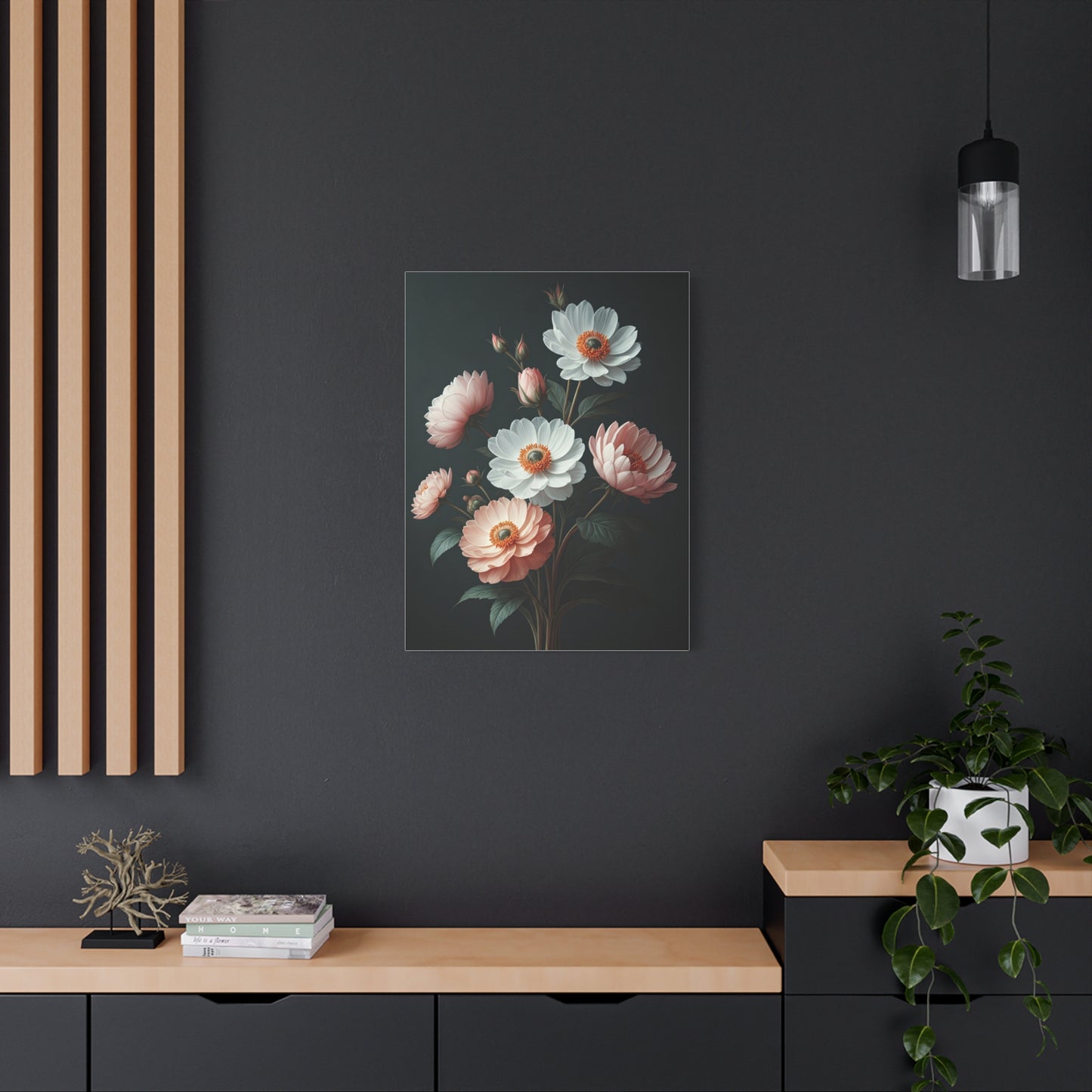 Midnight Bloom Elegance Wall Art & Canvas Prints