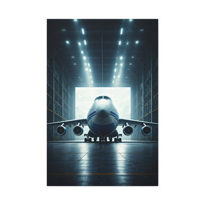 Futuristic Hangar Jet Power Wall Art & Canvas Prints