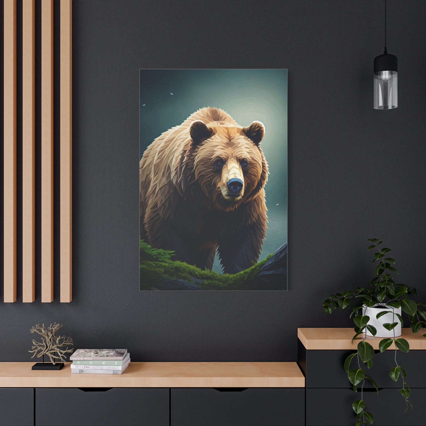 Golden-Toned Bear Portrait Wall Art & Canvas Prints