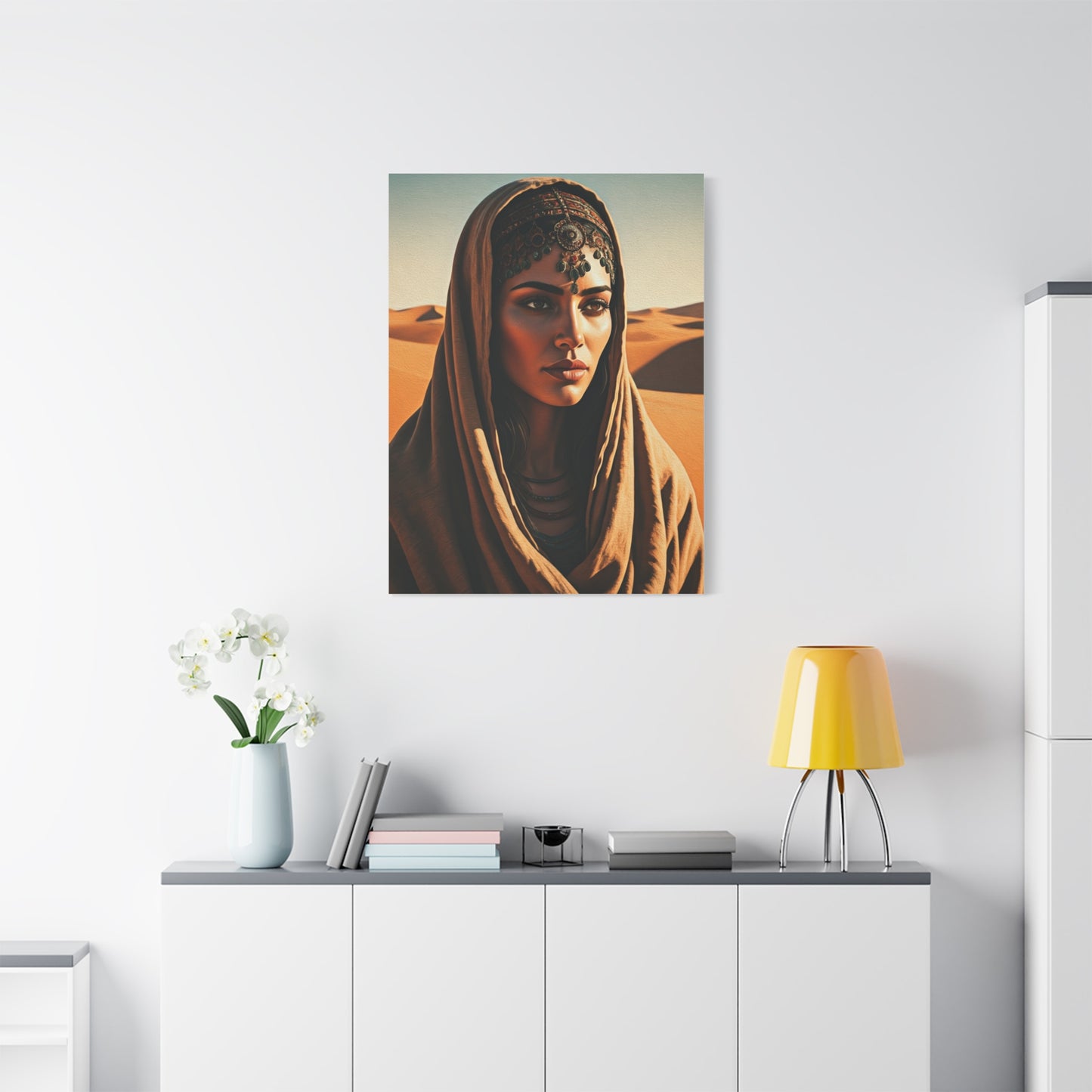 Desert Veil Bohemian Woman Wall Art & Canvas Prints