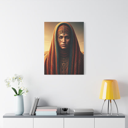 Desert Veil Woman Portrait Wall Art & Canvas Prints