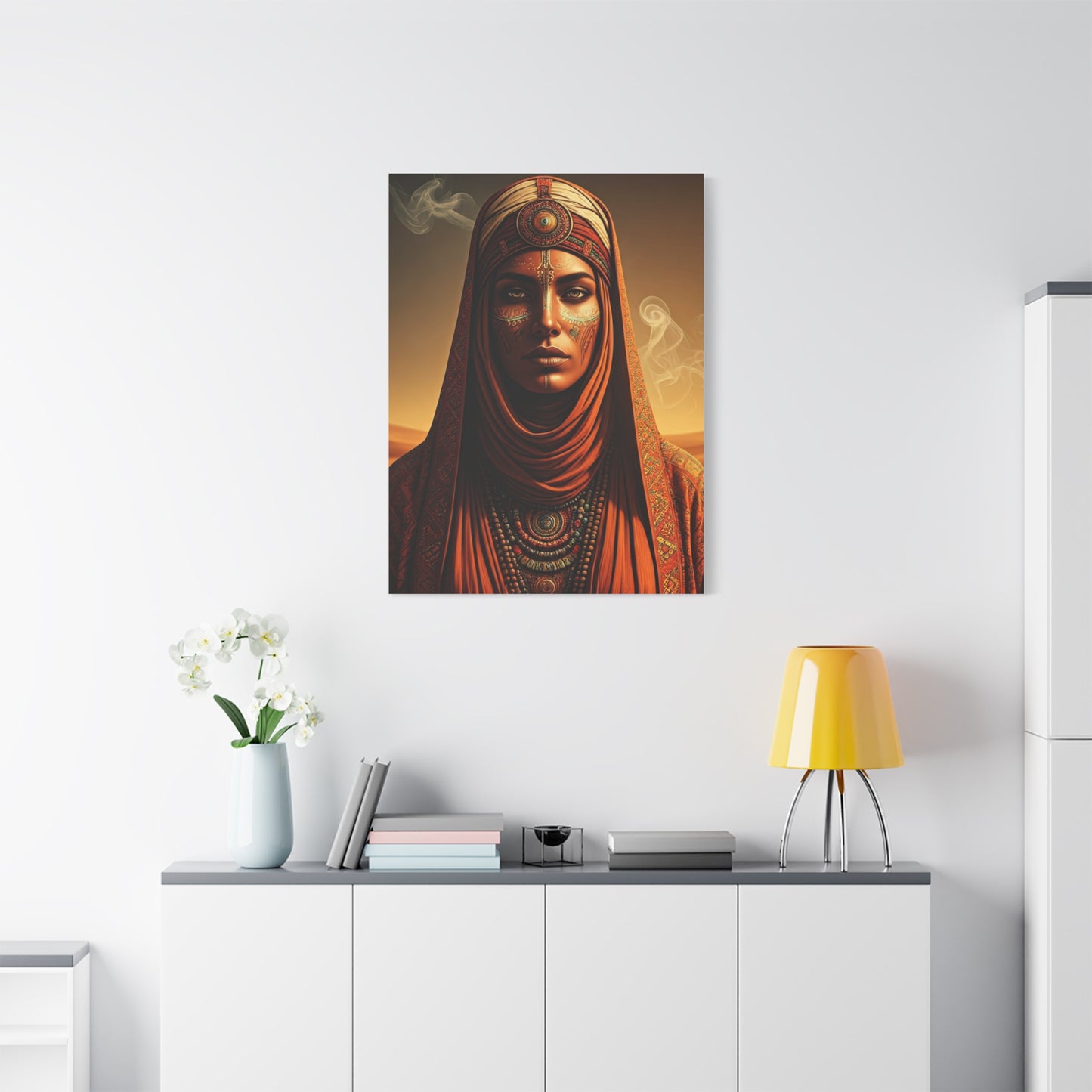 Desert Oracle with Sacred Symbols Wall Art & Canvas Prints