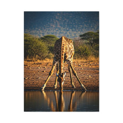 Giraffe Reflection Safari Serenity Wall Art & Canvas Prints