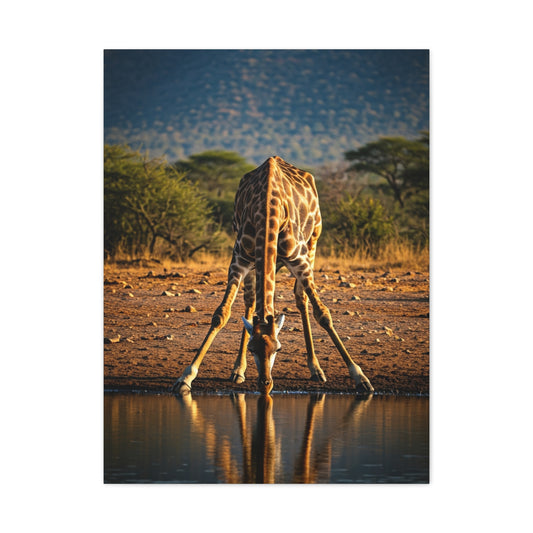 Giraffe Reflection Safari Serenity Wall Art & Canvas Prints