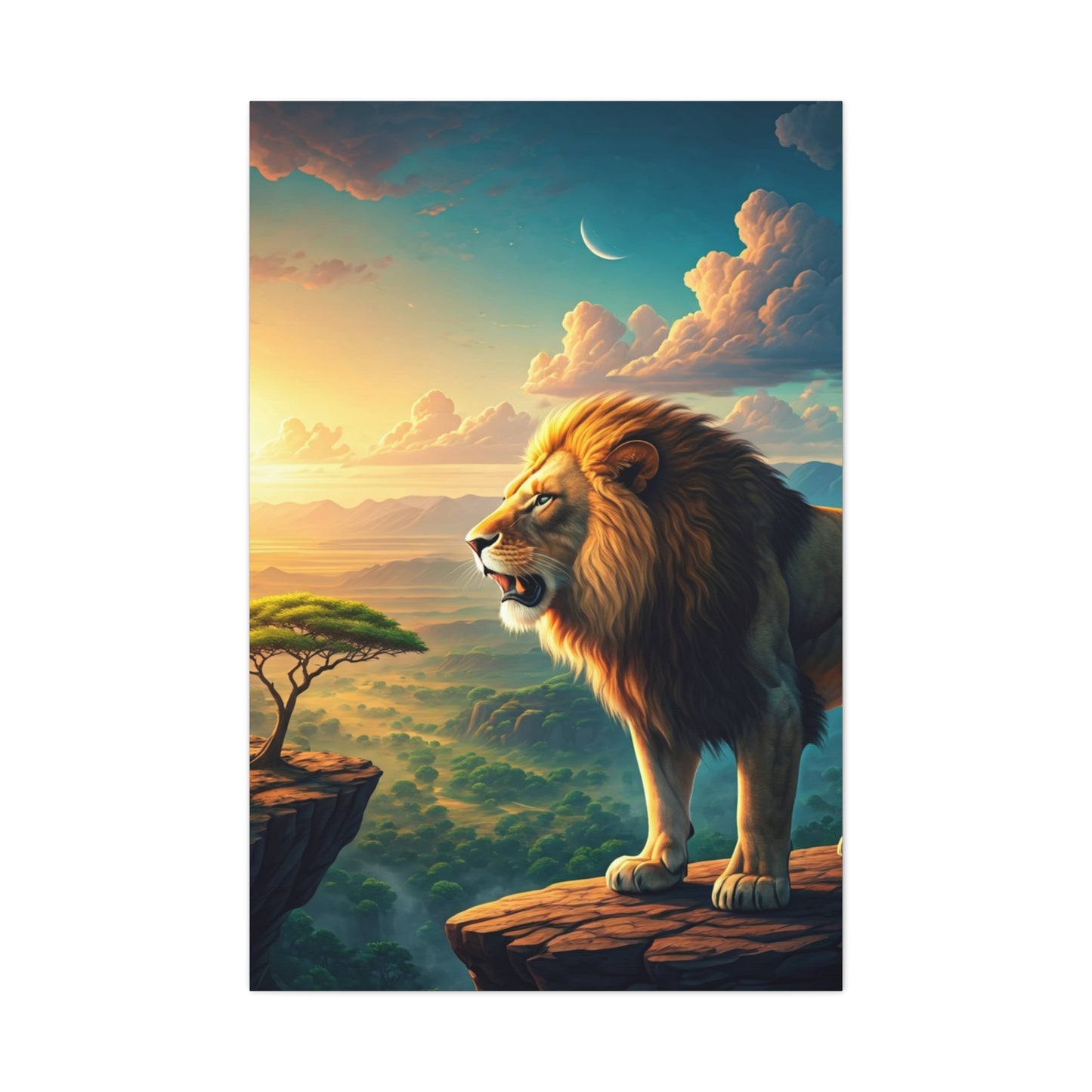Lion Over the Horizon Majesty Wall Art & Canvas Prints