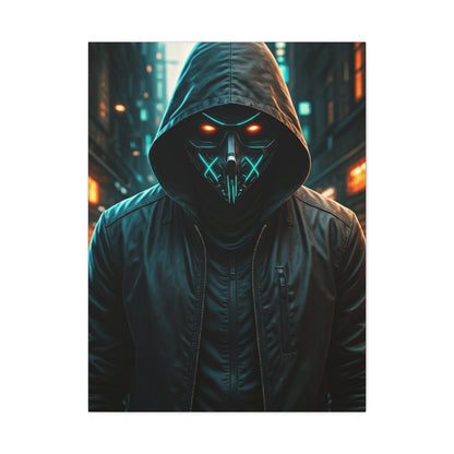 Neon Masked Vigilante Wall Art & Canvas Prints