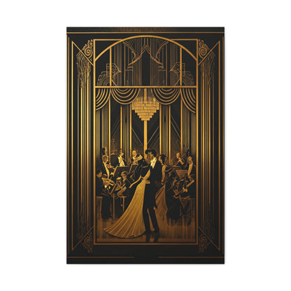 Midnight Ballroom Elegance Art Deco Wall Art & Canvas Prints