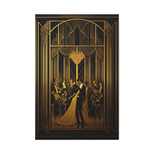 Midnight Ballroom Elegance Art Deco Wall Art & Canvas Prints