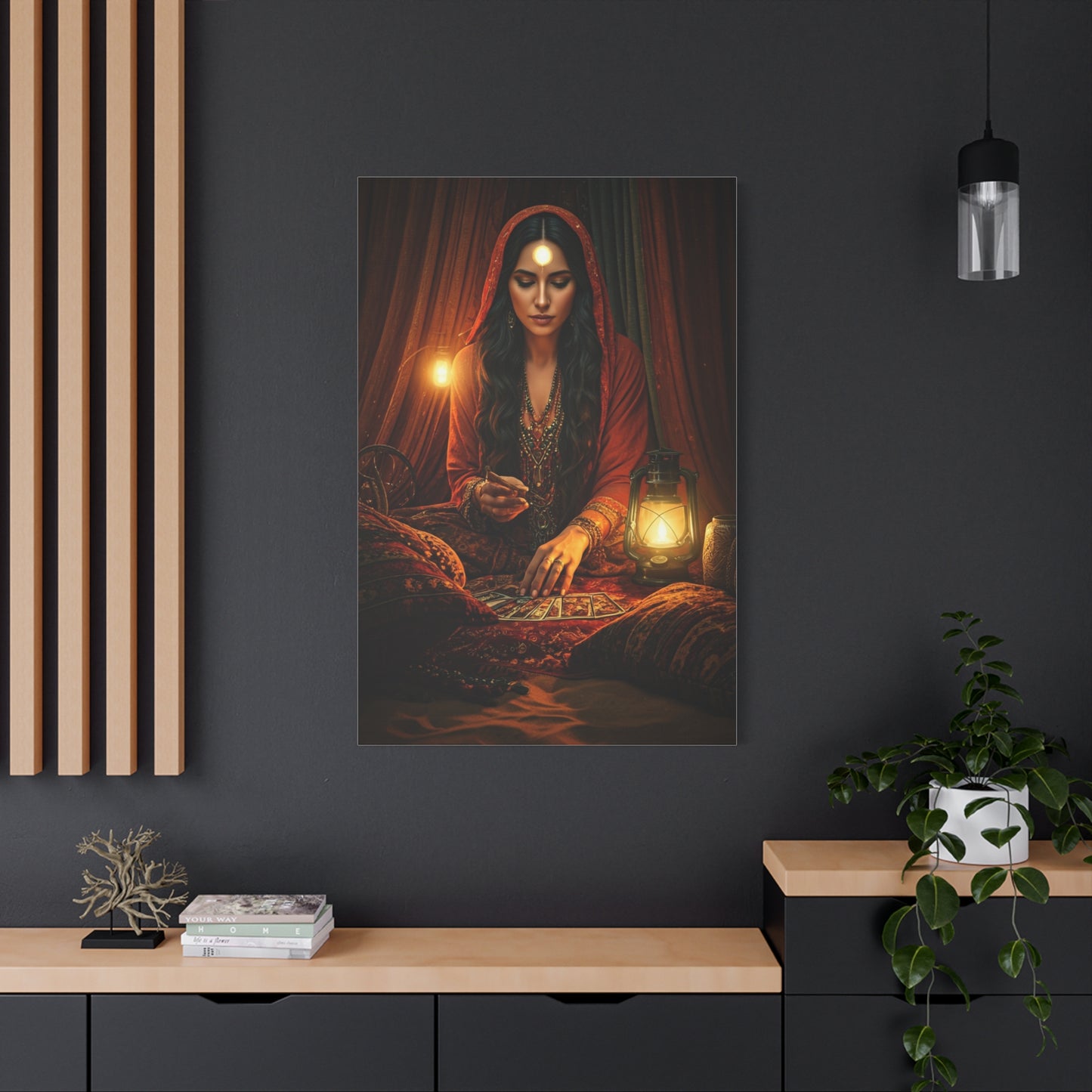 Bohemian Tarot Reader by Lantern Light Wall Art & Canvas Prints