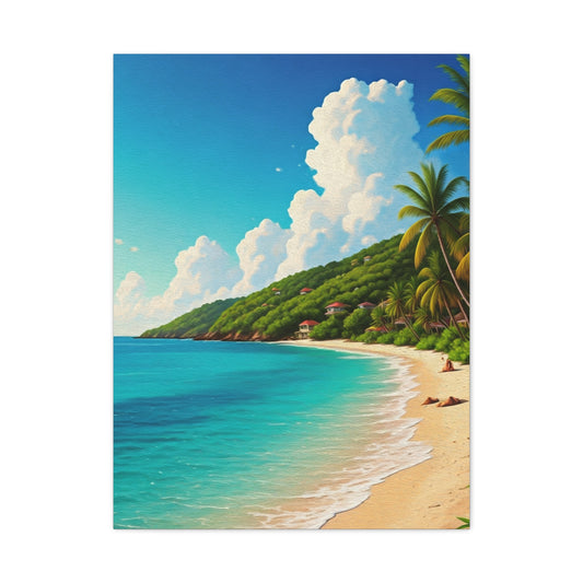 Sunlit Island Shore Retreat Wall Art & Canvas Prints