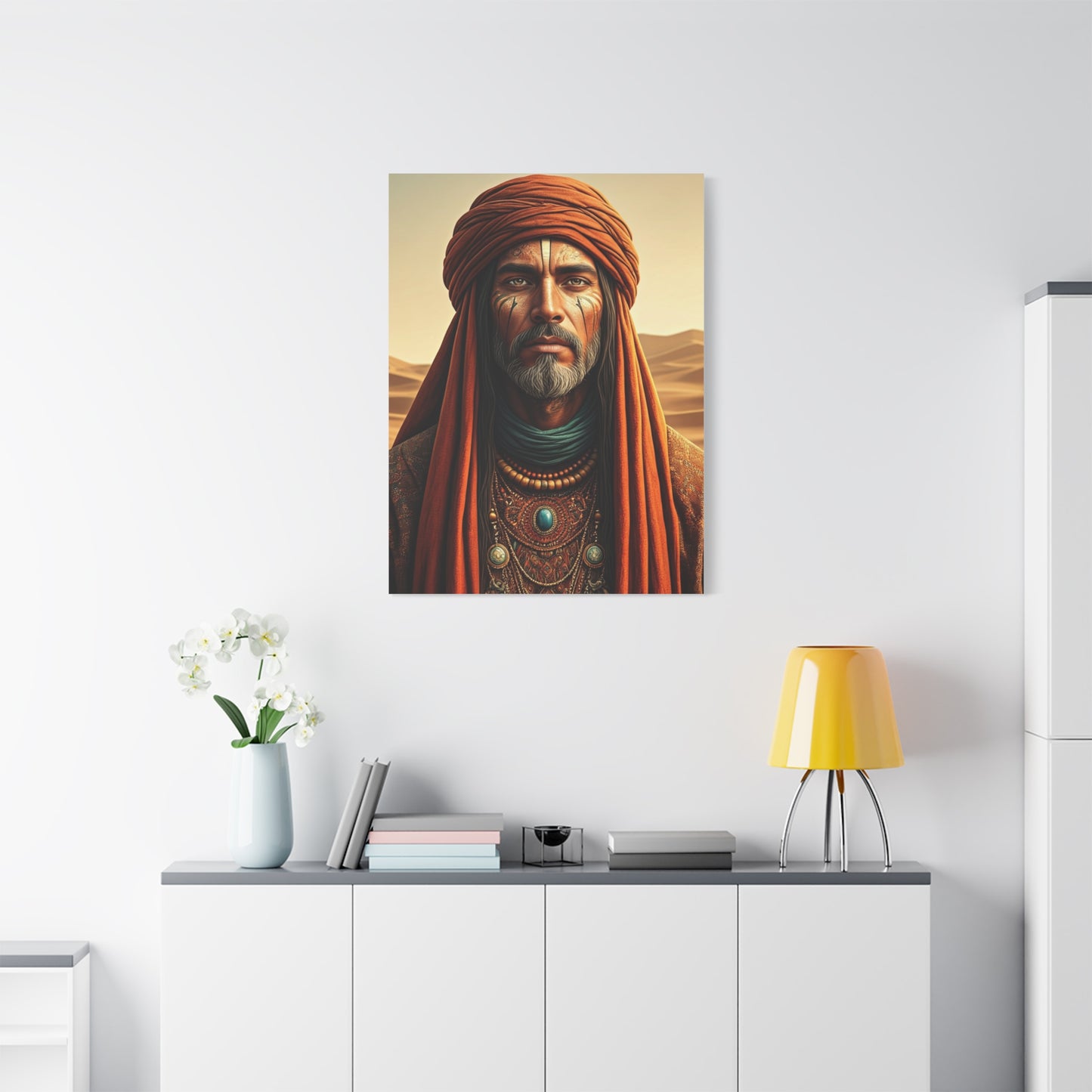 Desert Elder with Tribal Markings Wall Art & Canvas Prints