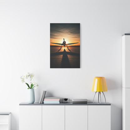 Golden Horizon Propeller Flight Wall Art & Canvas Prints