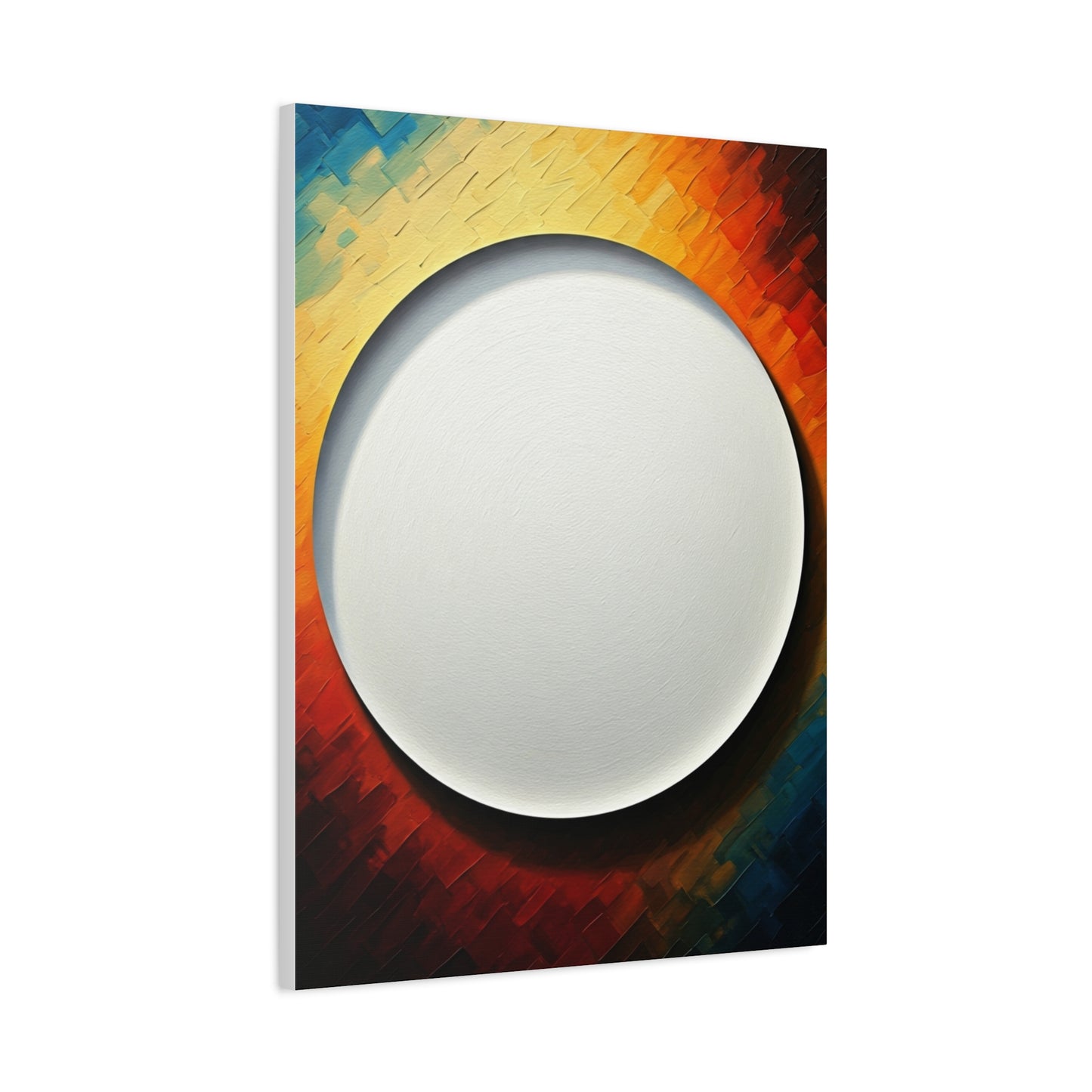 Celestial White Orb Modern Abstract Wall Art & Canvas Prints