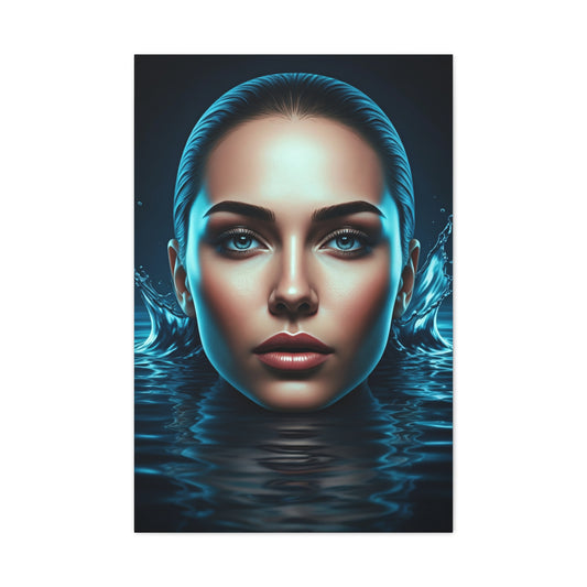 Emerging Blue Reflection Portrait Wall Art & Canvas Prints