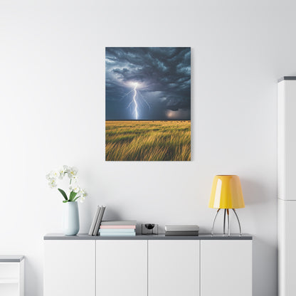 Lightning Storm Over Golden Plains Wall Art & Canvas Prints