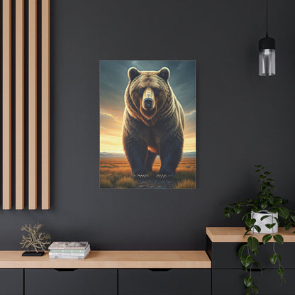 Golden Sunset Bear Landscape Wall Art & Canvas Prints