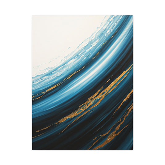 Azure Current Gold Accent Wall Art & Canvas Prints