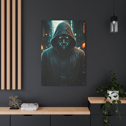 Neon Masked Vigilante Wall Art & Canvas Prints