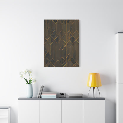 Golden Geometry Noir Wall Art & Canvas Prints