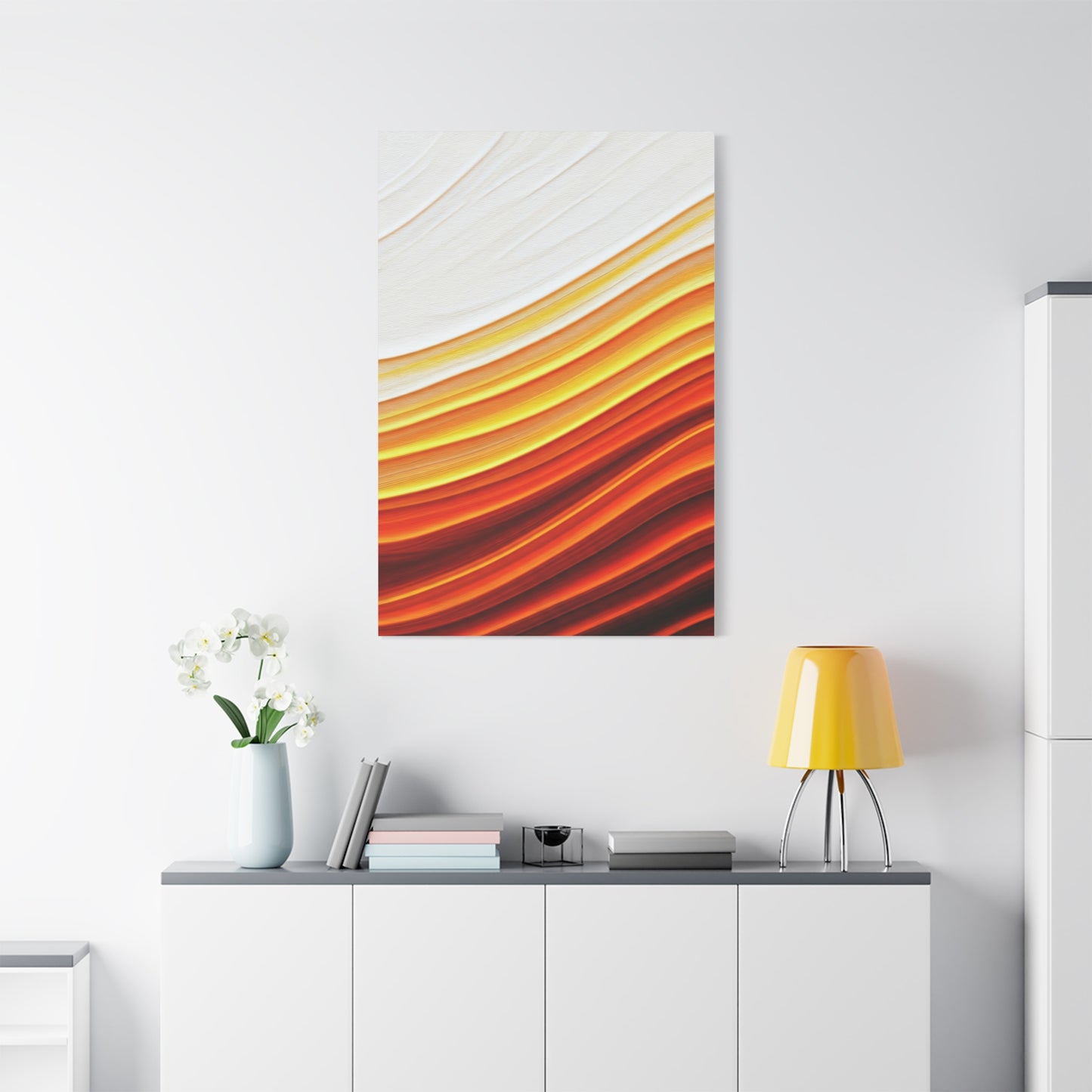 Golden Ember Flow Abstract Wall Art & Canvas Prints