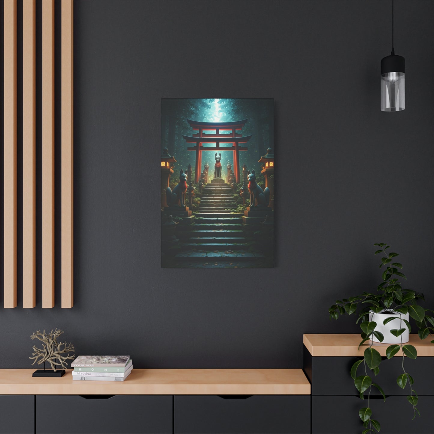 Fox Shrine Guardians Wall Art & Canvas Prints