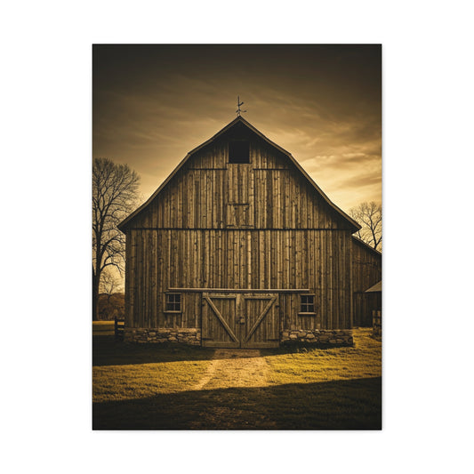Classic Wooden Barn with Country Path Wall Art & Canvas Prints