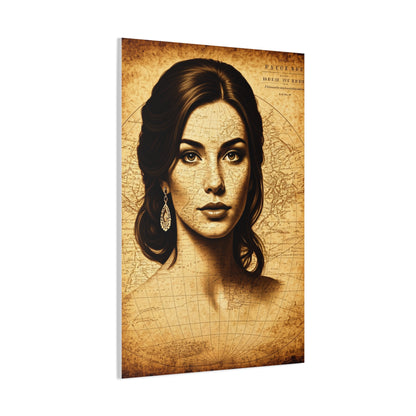 Minimal Black Silhouette World Map Wall Art & Canvas Prints