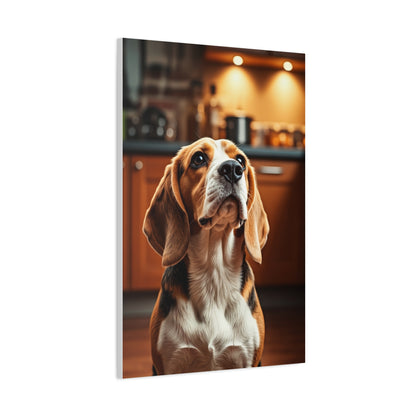 Kitchen Gaze Beagle Wall Art & Canvas Print