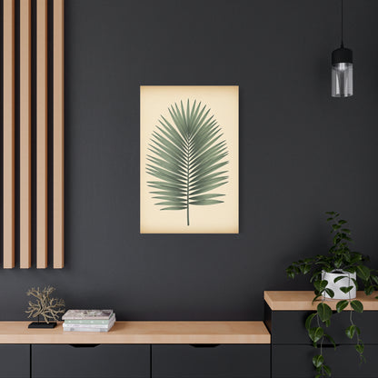 Palm Leaf Minimalist Illustration Wall Art & Canvas Prints