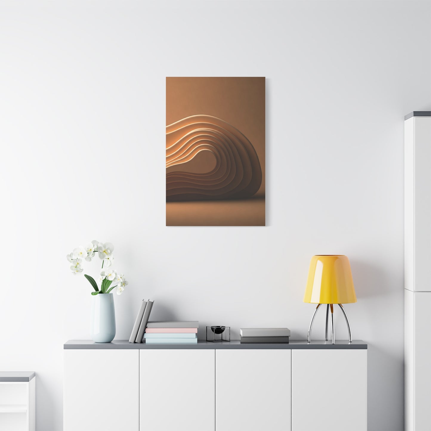 Sculpted Bronze Wave Statement Wall Art & Canvas Prints