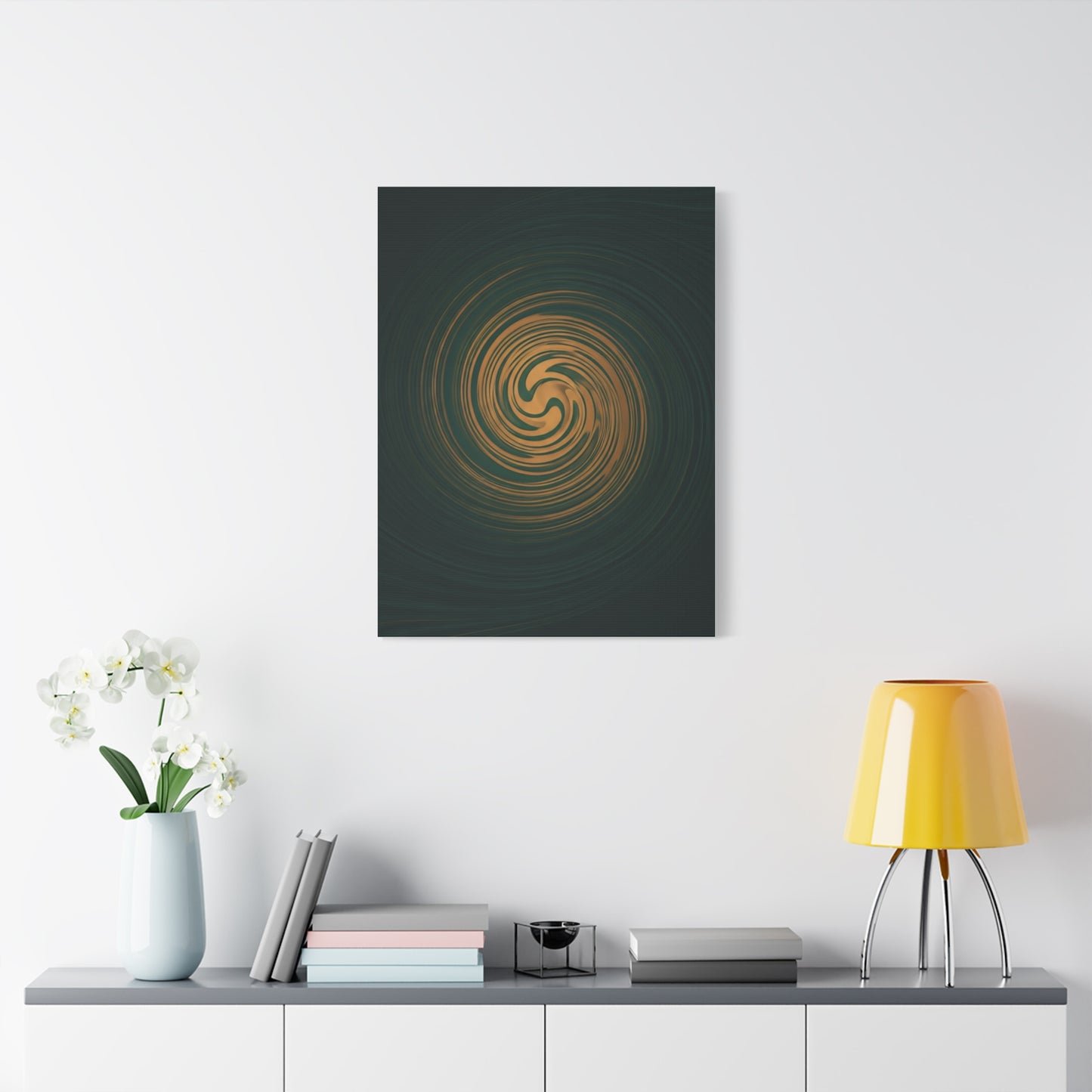 Golden Abyss Spiral Wall Art & Canvas Prints