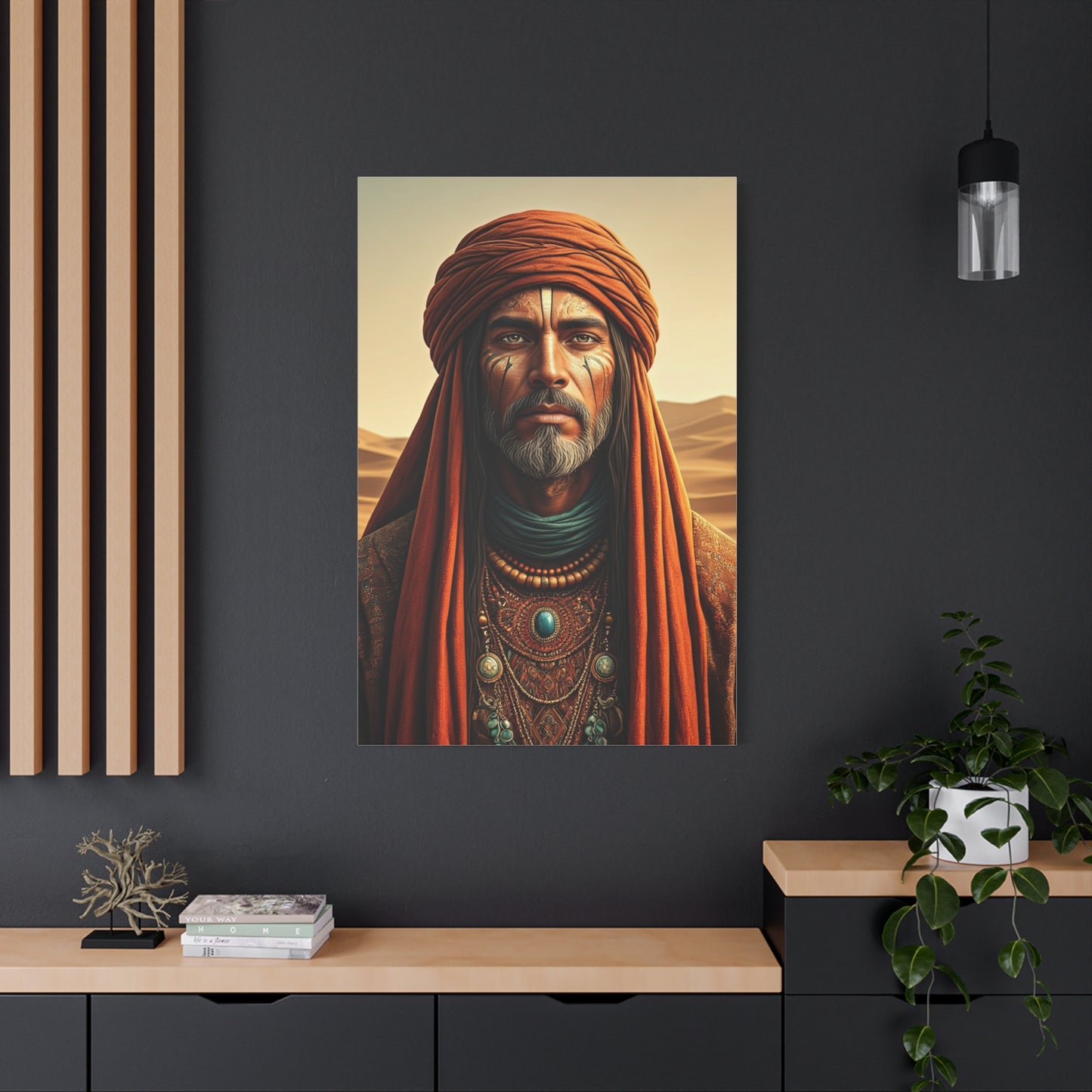 Desert Elder with Tribal Markings Wall Art & Canvas Prints