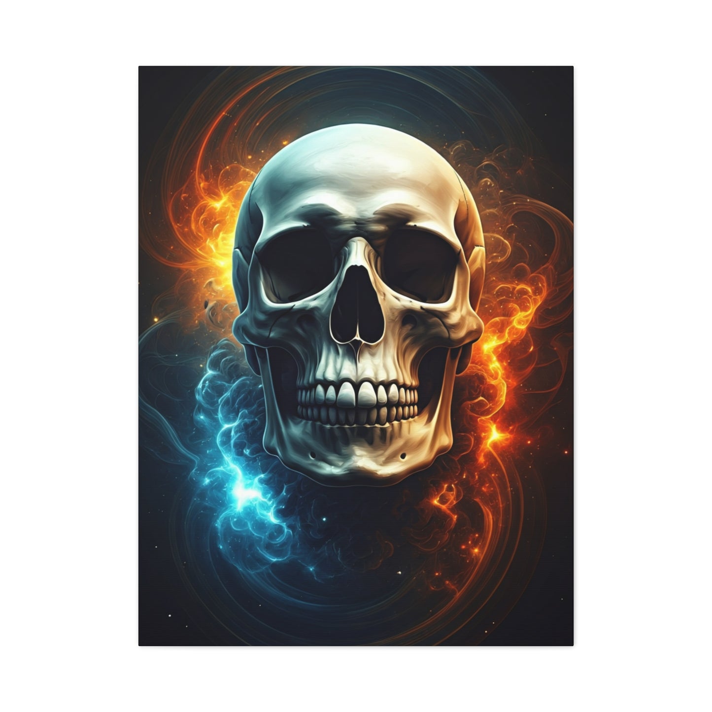 Elemental Duality Skull Wall Art & Canvas Prints