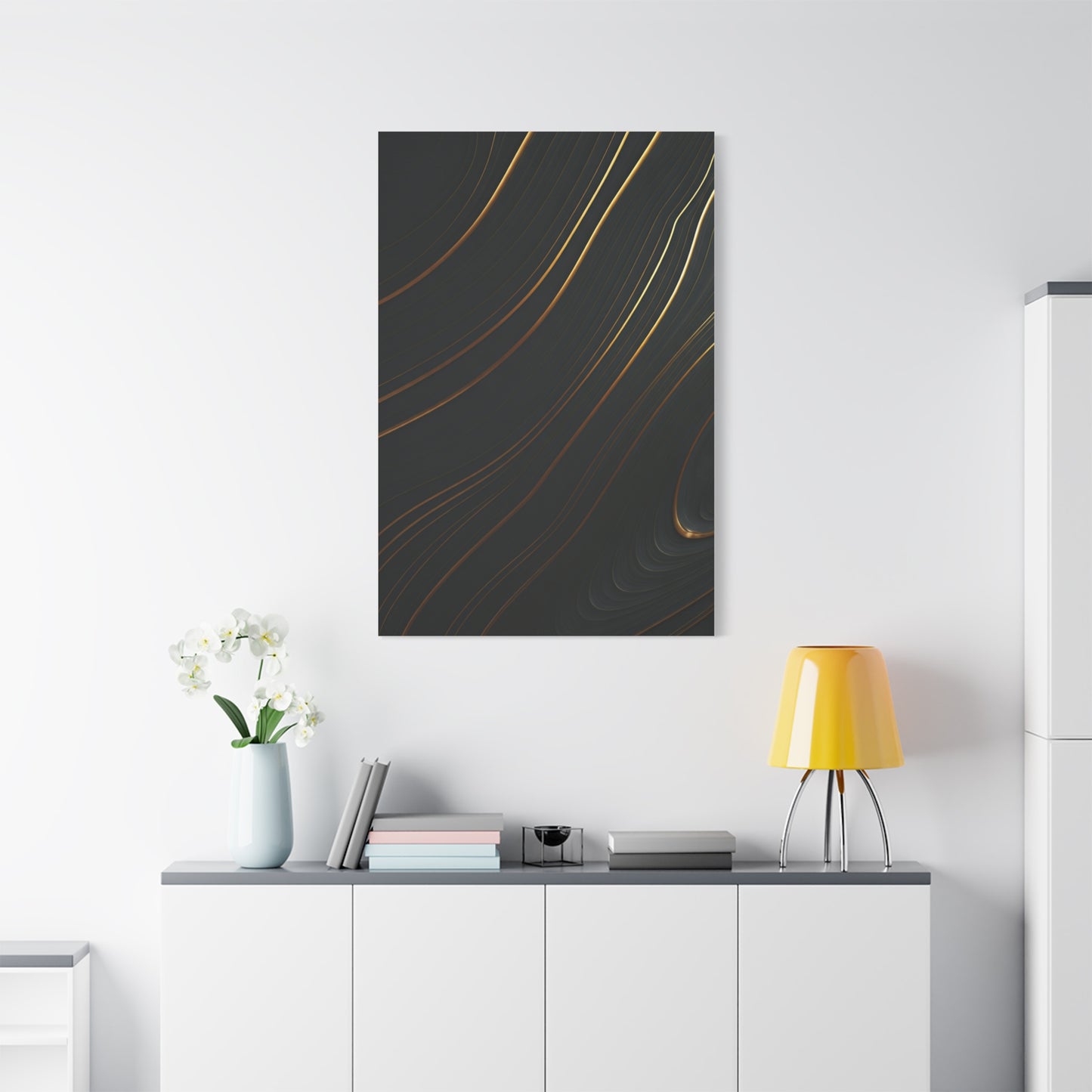 Golden Trace Minimalist Wall Art & Canvas Prints