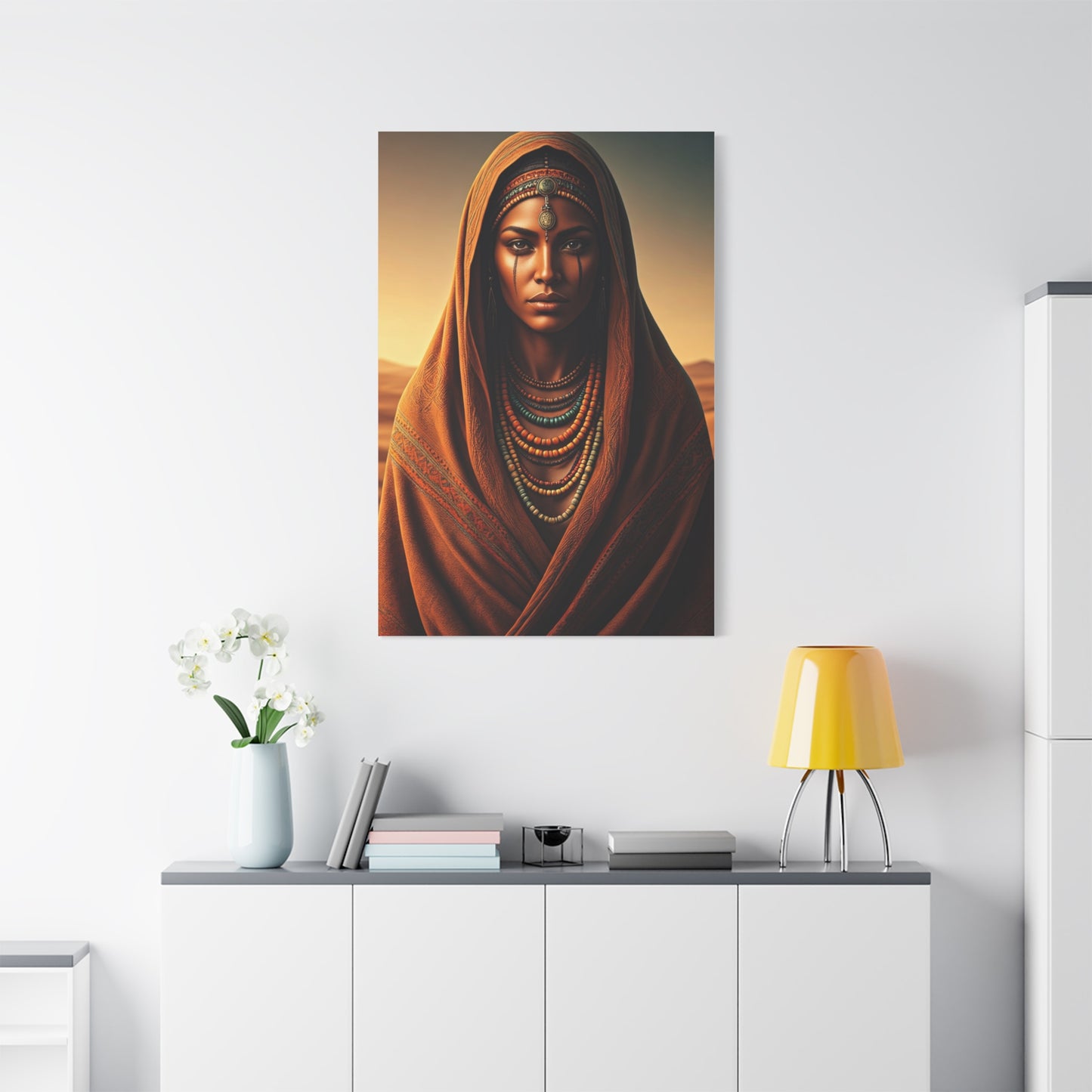 Bohemian Tribal Woman Portrait Wall Art & Canvas Prints