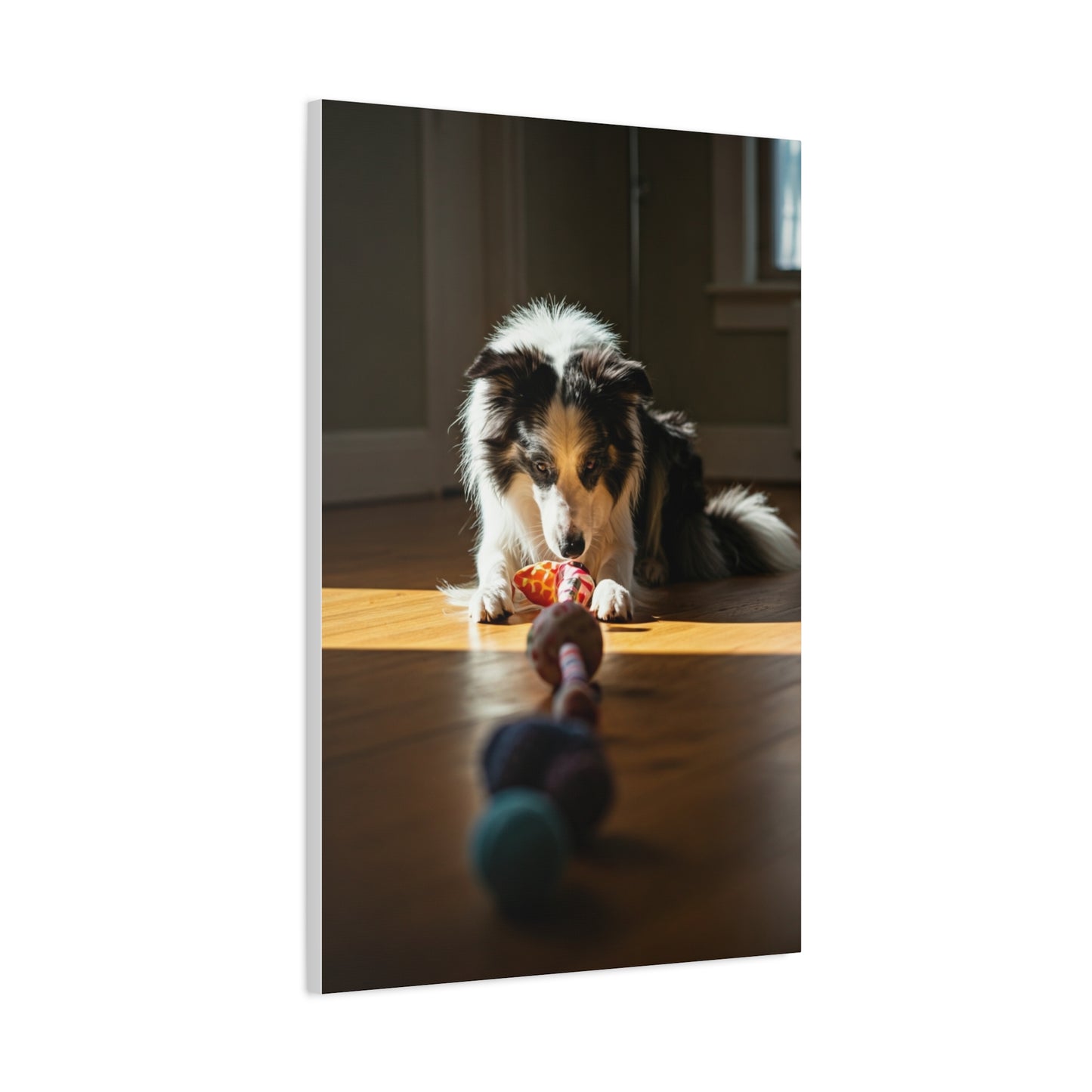Sunlit Playtime Pup Wall Art & Canvas Print