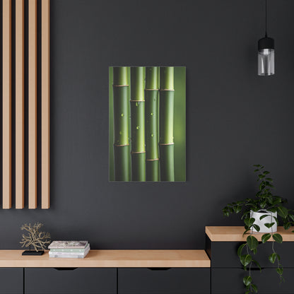 Green Bamboo Stalks Natural Zen Wall Art & Canvas Prints