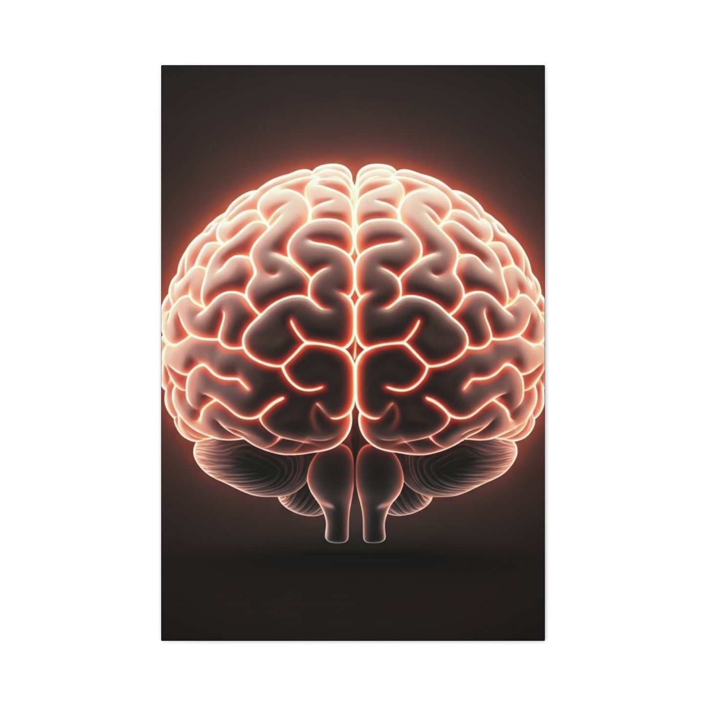 Illuminated Human Brain Wall Art & Canvas Prints