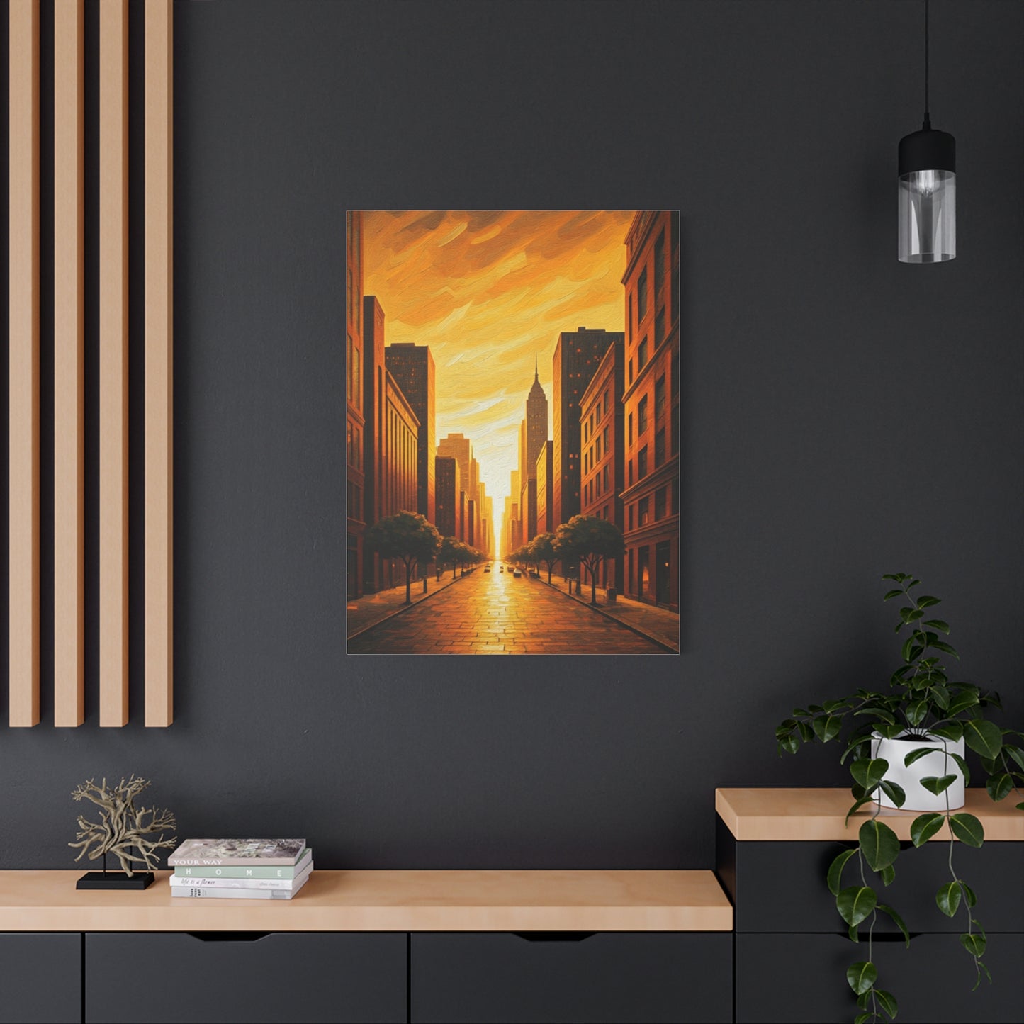 Golden Avenue at Dusk Wall Art & Canvas Prints
