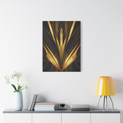 Black Marble Gold Deco Crown Wall Art & Canvas Prints