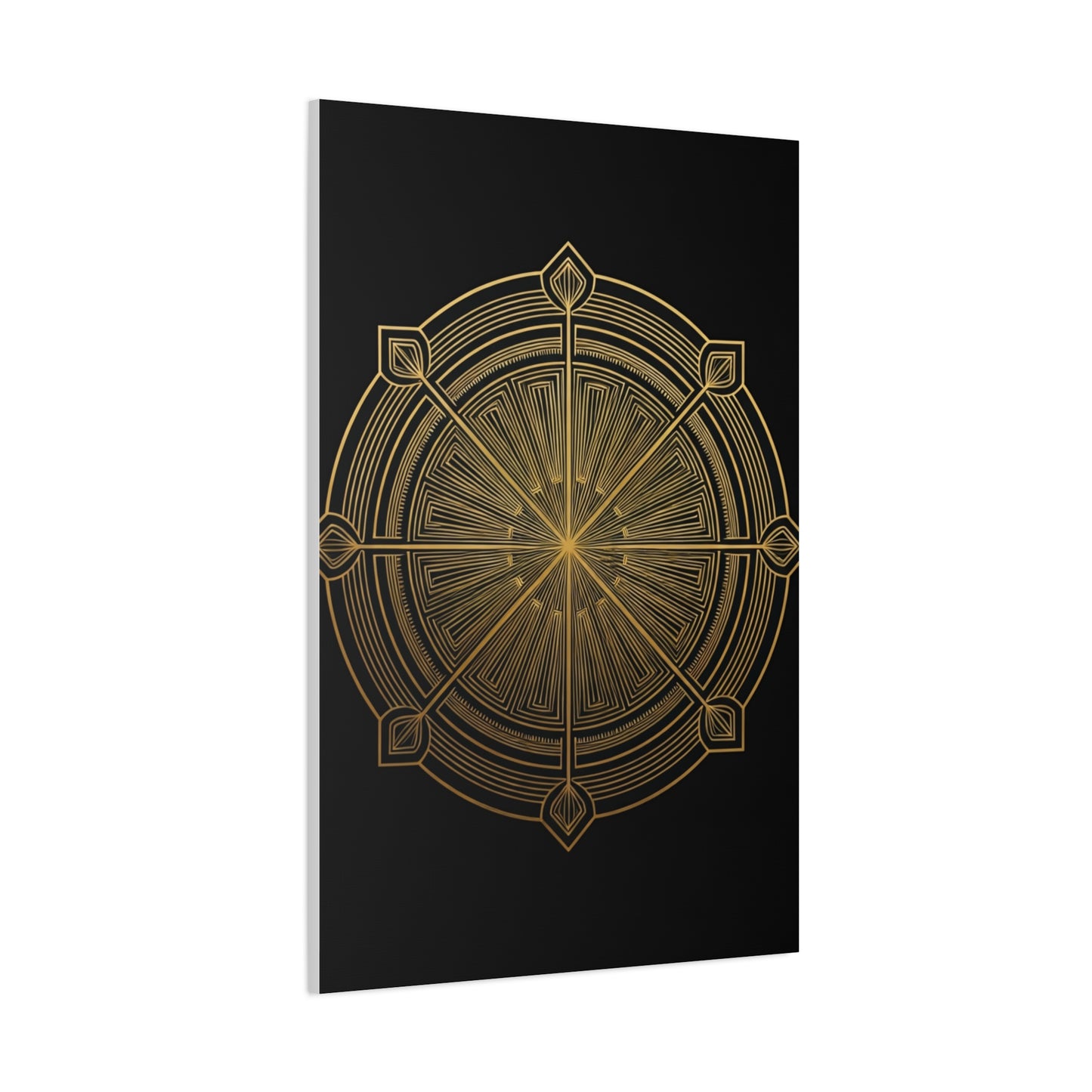Golden Compass Deco Mandala Wall Art & Canvas Prints