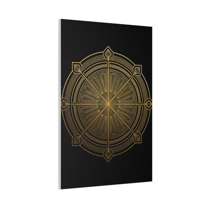 Golden Compass Deco Mandala Wall Art & Canvas Prints