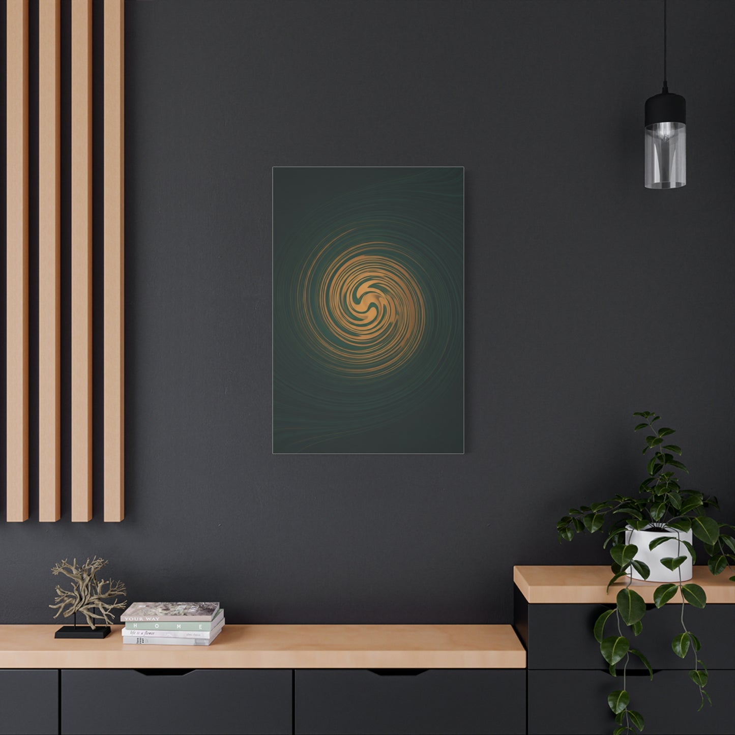 Golden Abyss Spiral Wall Art & Canvas Prints
